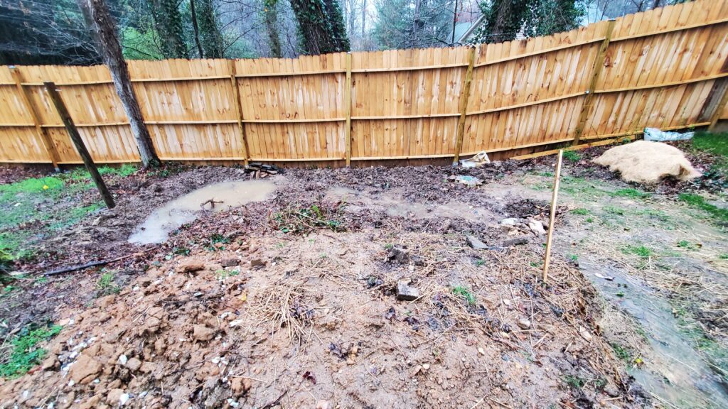 One of our rain gardens to help with ground water