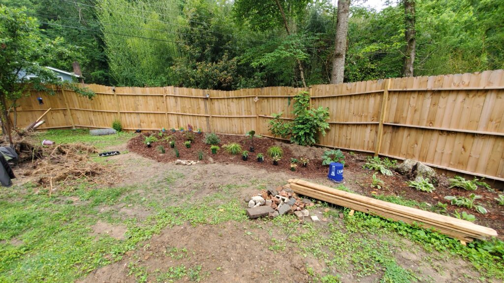 One of our rain gardens to help with ground water