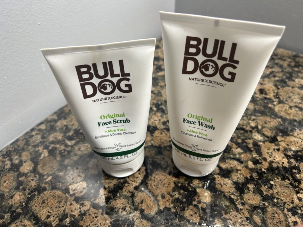 Bulldog face soap and scrub