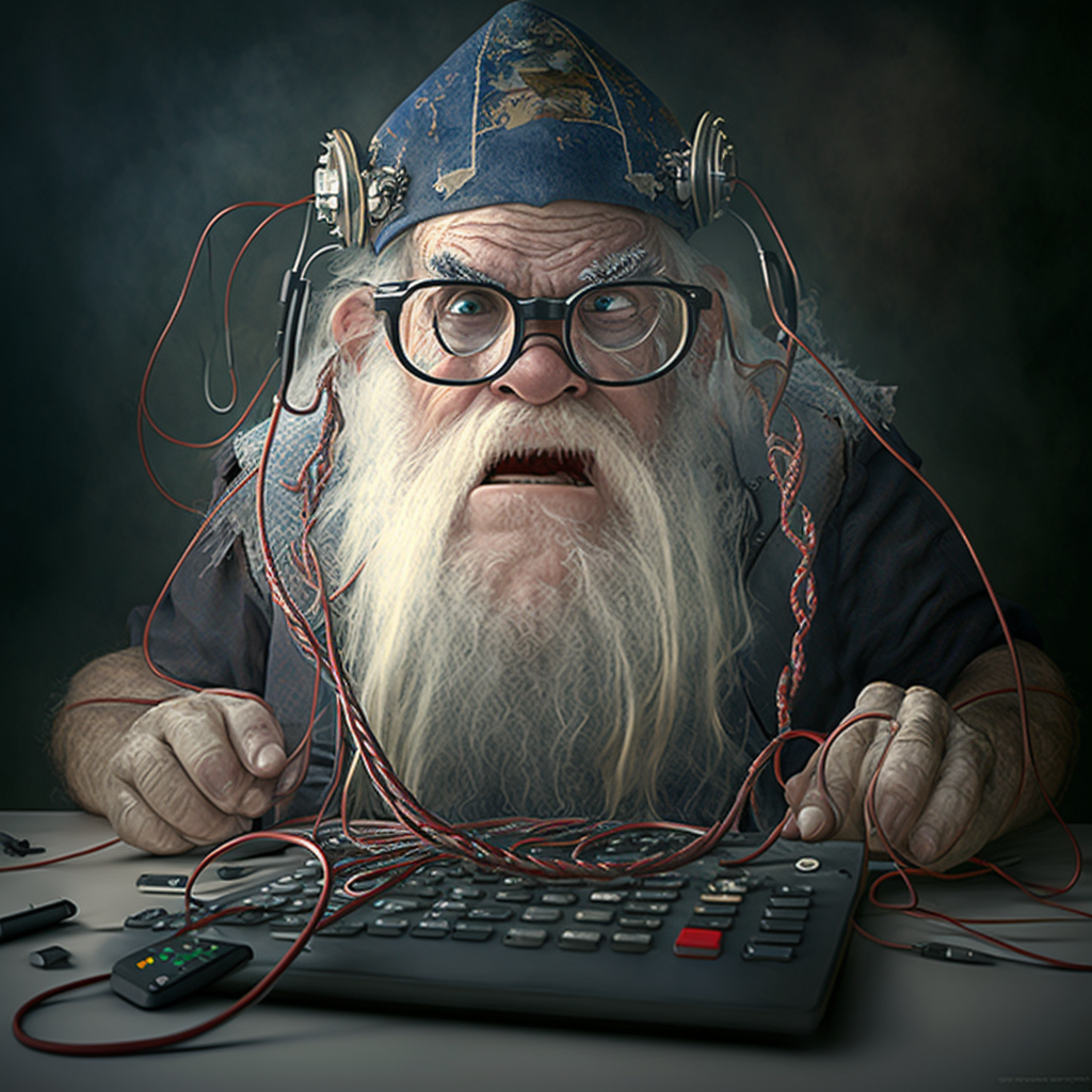 Bad Gnome Updating His Firmware