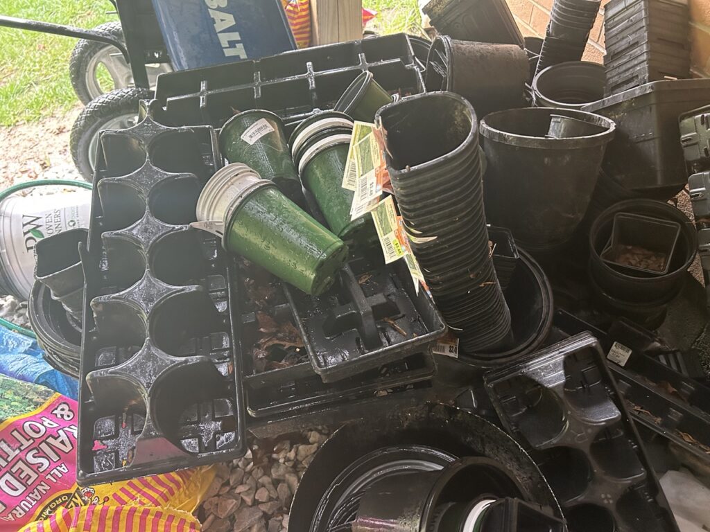 Many Plastic Pots for Planting