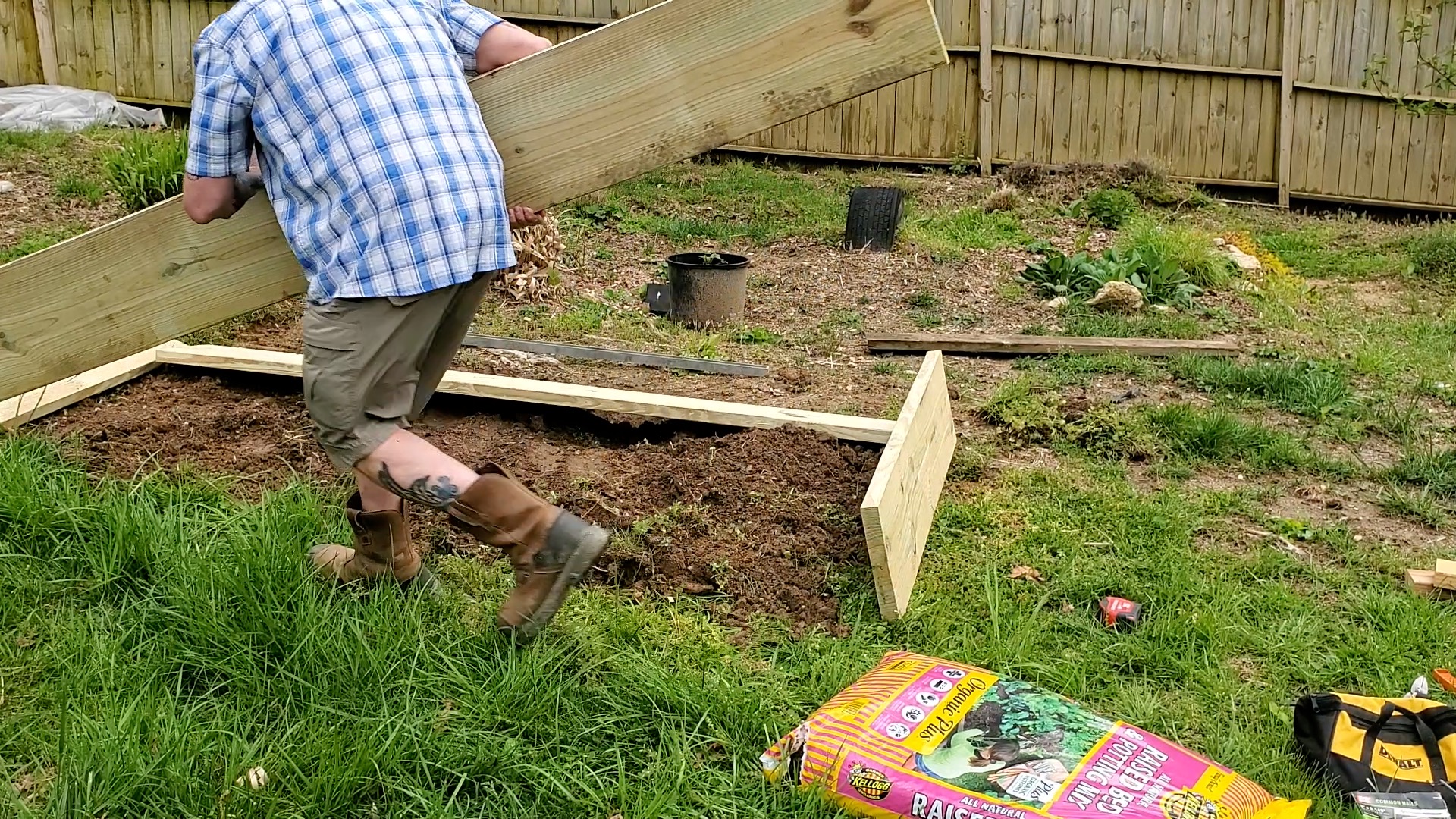 Step 1 Lay down the planks