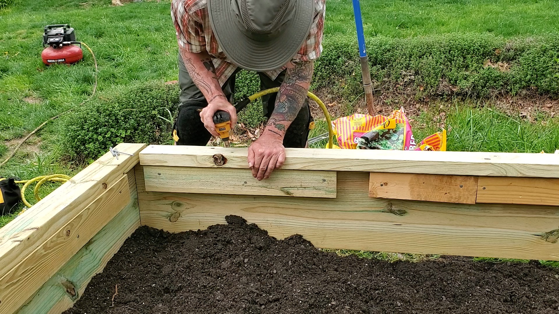 Step 9 attach the other 8-foot long ledge piece