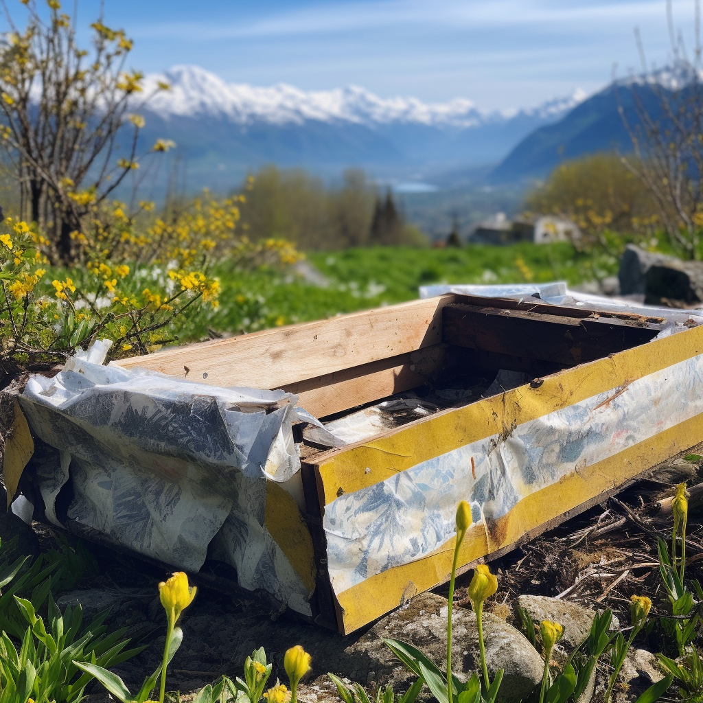 A raised bed kit with poor quality materials