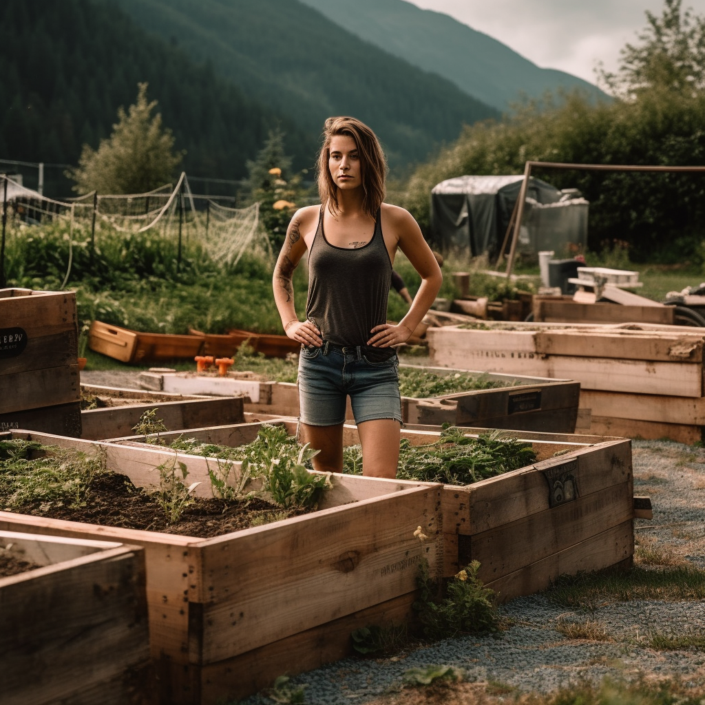 Rows of identical raised bed kits